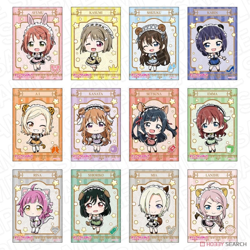 Love Live! (Nijigaku) School Idol Festival Rectangle Can Badge Collection Nijigasaki Animal Maid Version