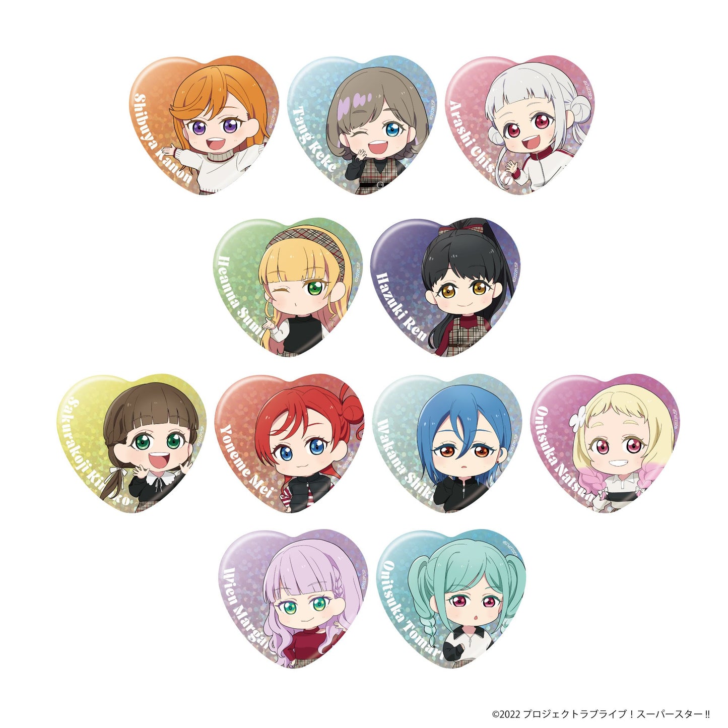 Love Live! (Liella) School Idol Festival Heart Can Badge Collection Superstar Pastel Nurses Version B