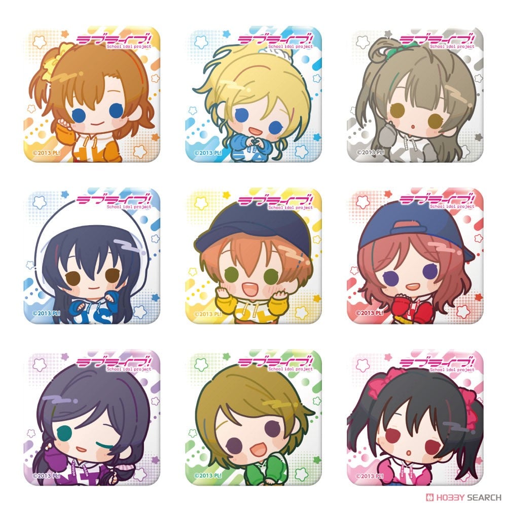 Love Live! (Muse) School Idol Festival Square Can Badge Collection Muse Chibi Chara Version