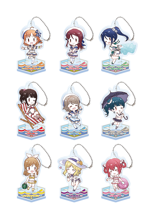 Love Live! (Sunshine) School Idol Festival Acrylic Stand Keychain Collection School Idol Days GiGo Cafe Version