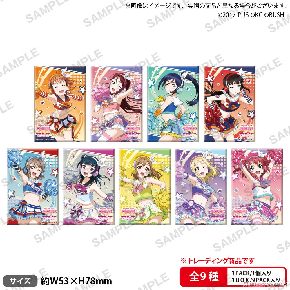 Love Live! (Sunshine) School Idol Festival Square Can Badge Collection Aqours Cheerleader Version