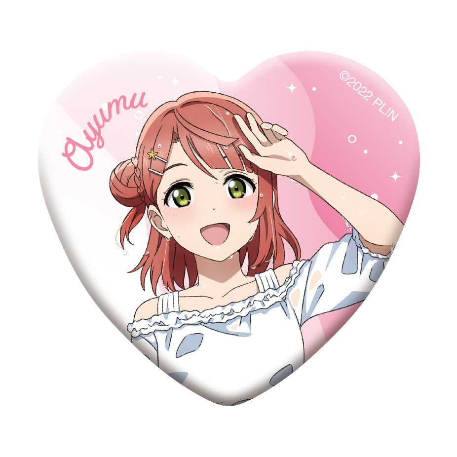 Love Live! (Nijigaku) School Idol Festival Heart Shaped Can Badge Collection Nijigasaki The Final Chapter Version