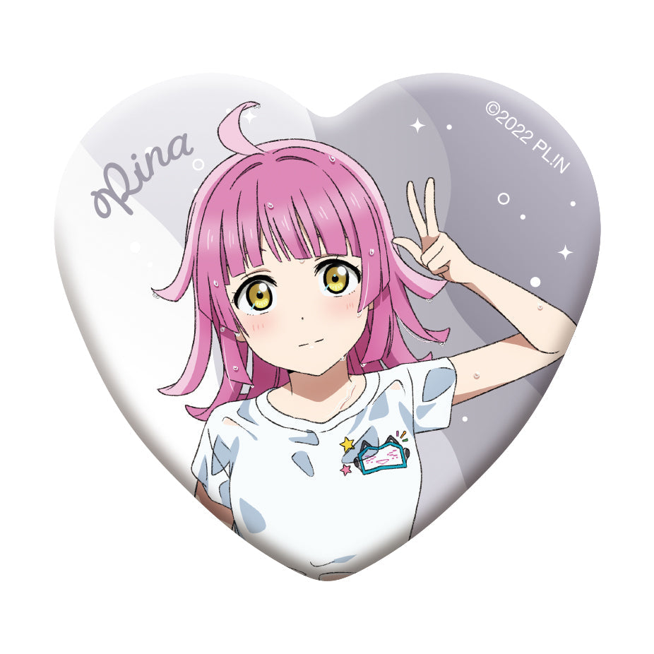 Love Live! (Nijigaku) School Idol Festival Heart Shaped Can Badge Collection Nijigasaki The Final Chapter Version