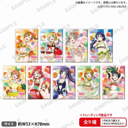 Love Live! (Muse) School Idol Festival Rectangle Can Badge Collection Muse Fruit Version