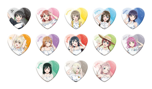 Love Live! (Nijigaku) School Idol Festival Heart Shaped Can Badge Collection Nijigasaki The Final Chapter Version