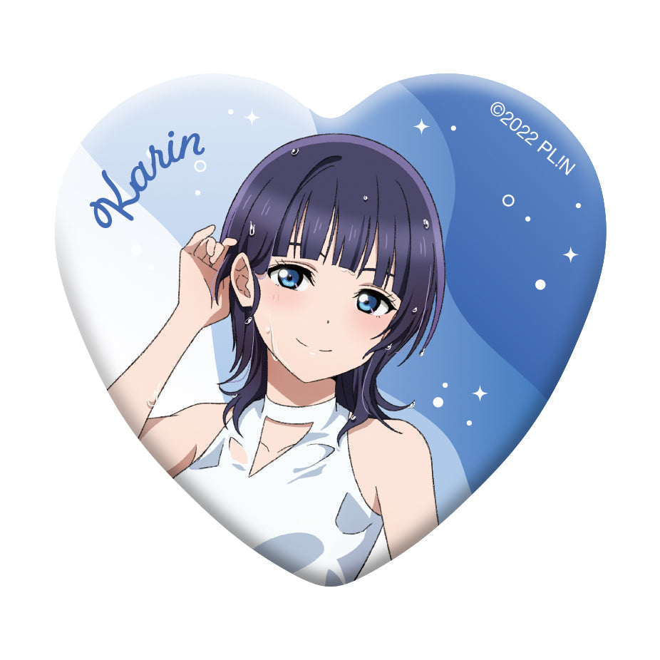 Love Live! (Nijigaku) School Idol Festival Heart Shaped Can Badge Collection Nijigasaki The Final Chapter Version