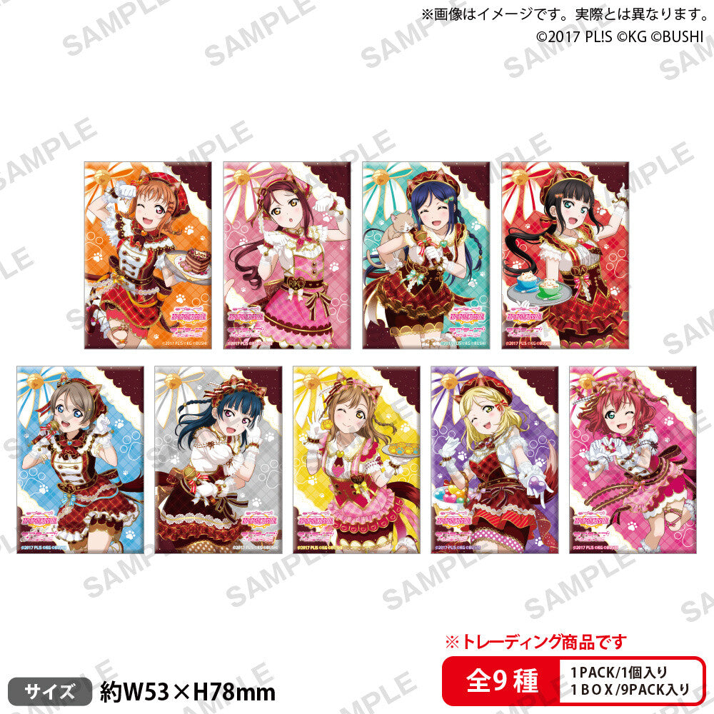 Love Live! (Sunshine) School Idol Festival Rectangle Badge Collection Aqours Cat Cafe Version