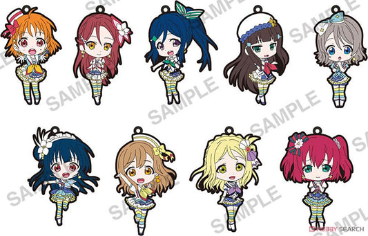 Love Live! (Sunshine) School Idol Festival Rubber Strap Keychain Collection Aqours Aozora Jumping Heart Version