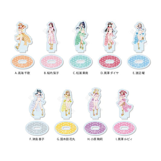 Love Live! (Sunshine) School Idol Festival Mini Acrylic Stand Collection Aqours Swimsuit Versioni