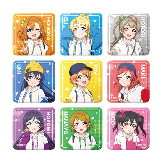 Love Live! (Muse) School Idol Festival Square Can Badge Collection Muse Costume Style Version