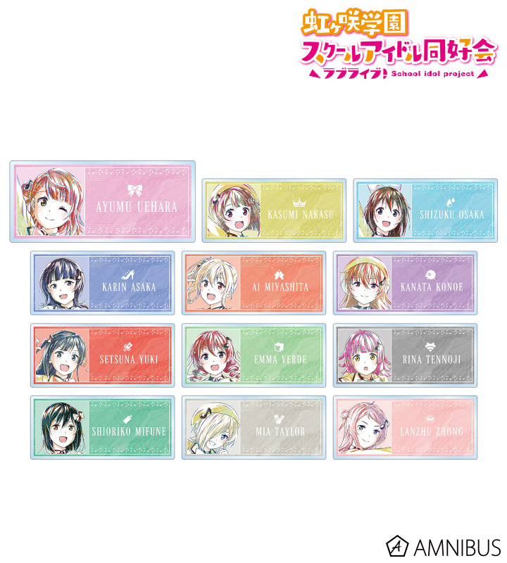 Love Live! (Nijigaku) School Idol Festival Acrylic Nameplate Collection Nijigasaki Ani-Art Version
