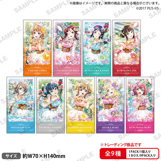 Love Live! (Sunshine) School Idol Festival Trading Ticket Style Sticker Collection Aqours Flower Circle Version